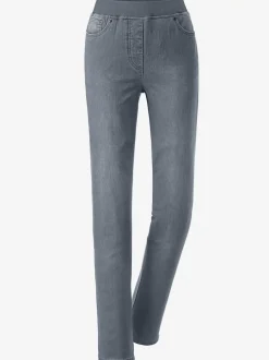 Jean femme confortable avec ceinture élastique