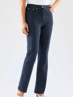 Jean femme coupe droite ceinture élastique