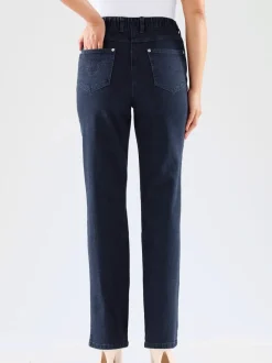 Jean femme coupe droite ceinture élastique