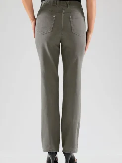 Jean femme coupe droite ceinture élastique