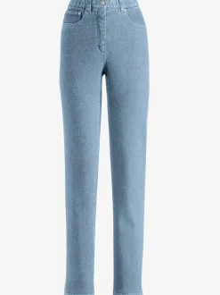Jean femme coupe droite ceinture élastique
