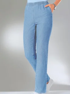 Jean léger qualité coton ceinture élastique