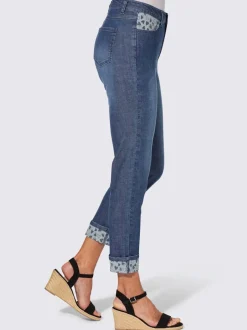 Jean motif cœur tendance
