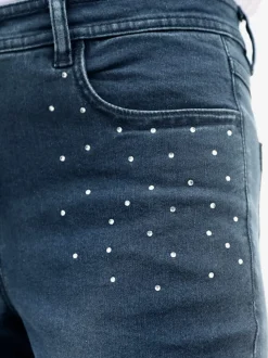 Jean petites pierres brillantes fantaisie
