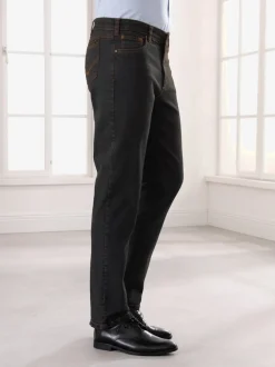Jean 5 poches ceinture élastique intérieure confortable.