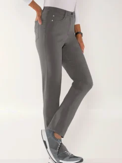 Jean 5 poches ceinture élastique latérale