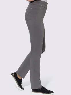 Jean 5 poches ceinture élastique latérale