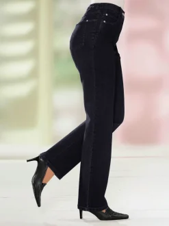 Jean 5 poches ceinture élastique latérale