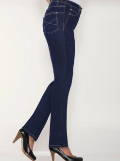 Jean 5 poches ceinture élastique latérale