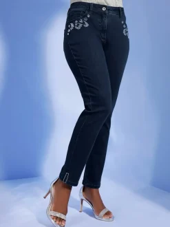 Jean 5 poches denim ultra-extensible avec effet modelant