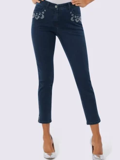 Jean 5 poches denim ultra-extensible avec effet modelant