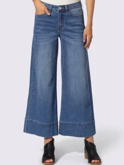 Jean 5 poches jambes larges mode