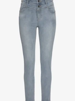 Jean skinny fit patte de boutonnage visible devant