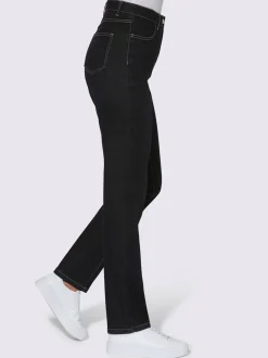 Jean taille haute ceinture élastique intérieure confortable.