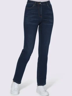 Jean taille haute ceinture élastique intérieure confortable.