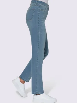 Jean taille haute ceinture élastique intérieure confortable.
