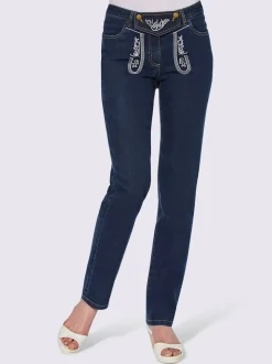 Jean traditionnel avec broderie country