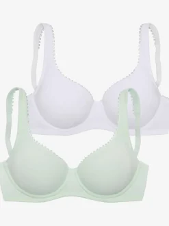 Joli soutien-gorge spécial t-shirt avec superbe petite bordure décorative à l'encolure
