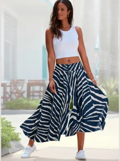 Jupe-culotte jambes extra-larges, style jupe
