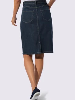 Jupe en jean qualité coton extensible indéformable