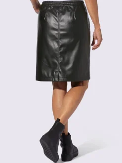 Jupe en synthétique ceinture élastique, coulisse et lien à nouer