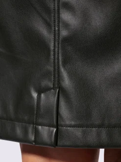 Jupe en synthétique ceinture élastique, coulisse et lien à nouer