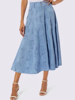 Jupe à panneaux lyocell (tencel)
