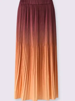 Jupe plissée satin mat élégant