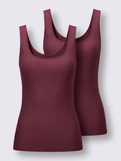 Lot 2 débardeurs confortables unis sans coutures