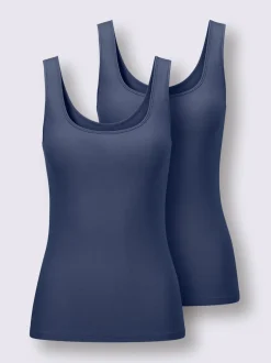 Lot 2 débardeurs confortables unis sans coutures