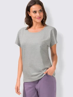 Lot 2 t-shirts unis basiques col rond manches courtes