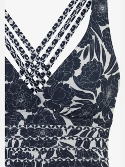 Maillot de bain imprimé floral tendance contrasté
