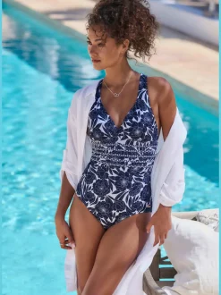 Maillot de bain imprimé floral tendance contrasté