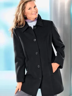 Manteau court aspect laine classique