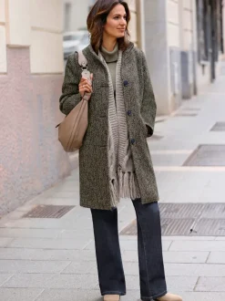 Manteau court qualité bouclée chaude