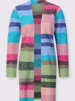 Manteau en tricot forme ouverte et longue tendance