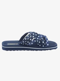 Mules de bain bandes croisée à pois