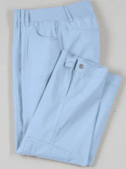 Pantacourt casual longueur mollet avec poches et tissu extensible