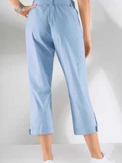 Pantacourt casual longueur mollet avec poches et tissu extensible