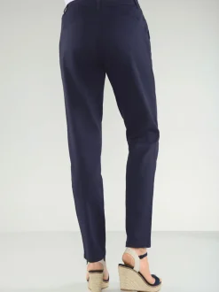 Pantalon chino femme en coton extensible
