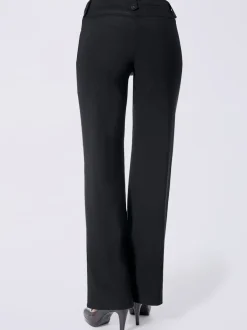 Pantalon coupe droite détails boutonnés