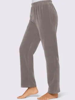 Pantalon décontracté effet velours