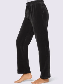 Pantalon décontracté effet velours