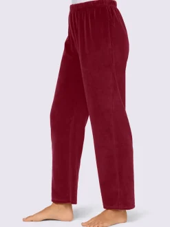 Pantalon décontracté effet velours