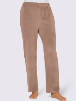 Pantalon décontracté effet velours