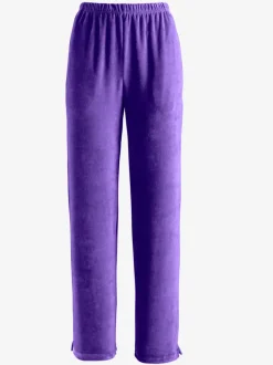 Pantalon décontracté effet velours