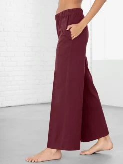 Pantalon de loisirs à ceinture élastique et jambes larges