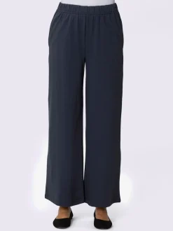 Pantalon de loisirs à ceinture élastique et jambes larges