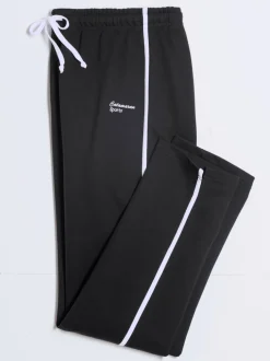 Pantalon de loisirs à cordon à nouer gratté et passepoil latéral