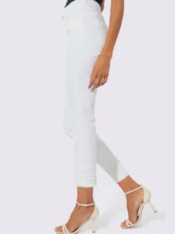 Pantalon 7/8 denim ultra-extensible avec effet modelant